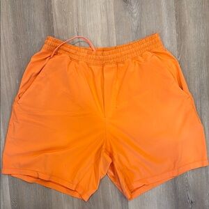 Lululemon Athletica Orange Athletic Shorts Lightweight Comfort